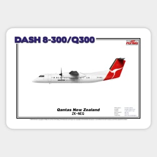DeHavilland Canada Dash 8-300/Q300 - Qantas New Zealand (Art Print) Sticker